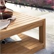 Afuera Living Rectangular Teak Patio Coffee Table in Natural Finish