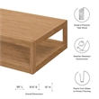 Afuera Living Rectangular Teak Patio Coffee Table in Natural Finish