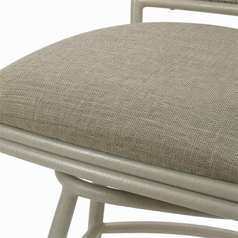 Afuera Living Erin 30 in Bar Stool in Knobbly Taupe Fabric