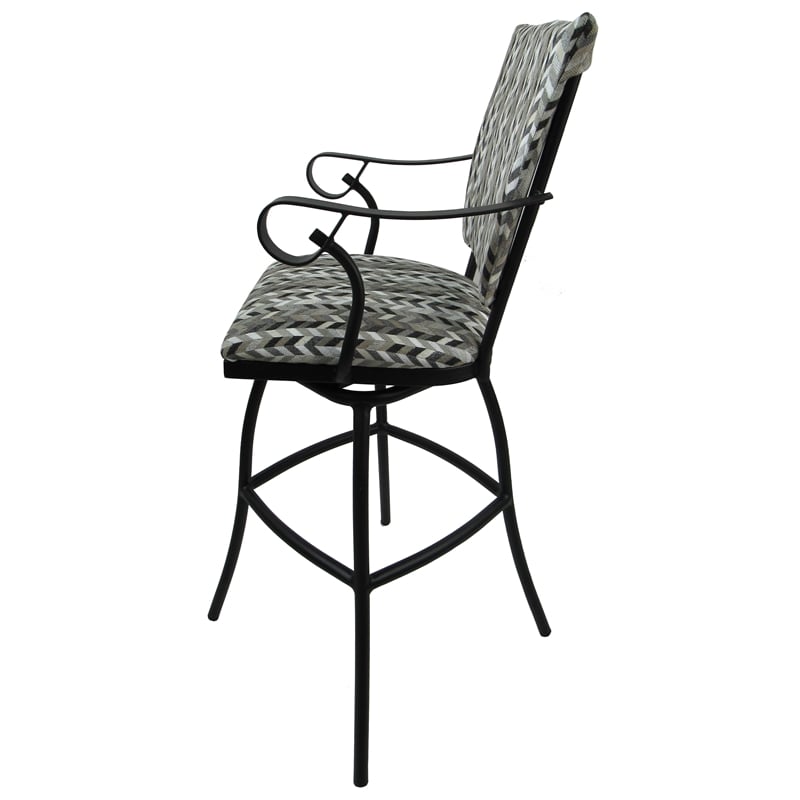 Afuera Living Jenna Counter Height Swivel Stool in Multi-Color and Black