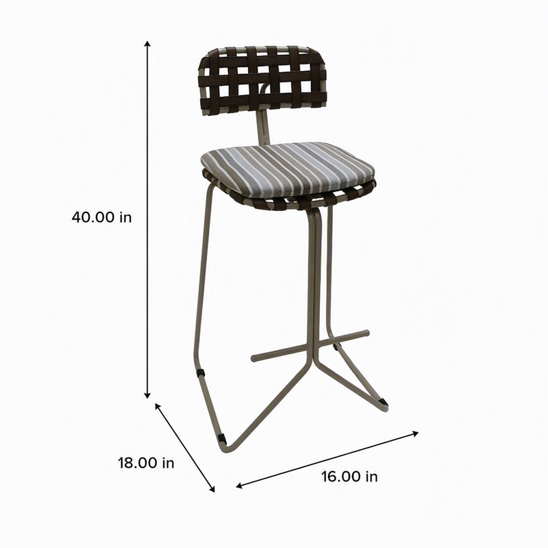 Afuera Living Outdoor Metal Bar Stool 30