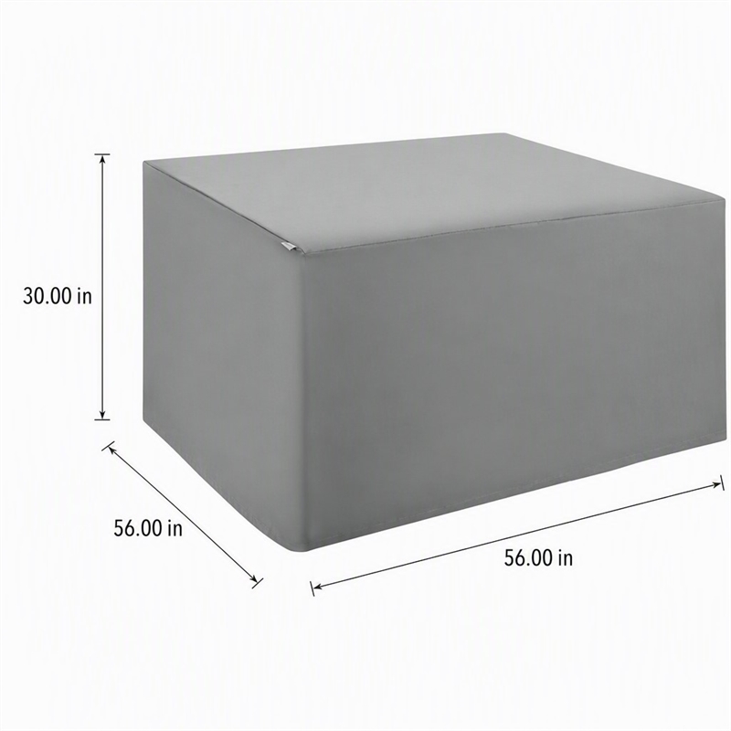 Afuera Living Polyester Outdoor Dining Set Cover in Gray Fabric