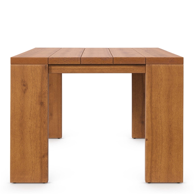 Afuera Living Acacia Wood Outdoor Patio Side Table in Natural Finish