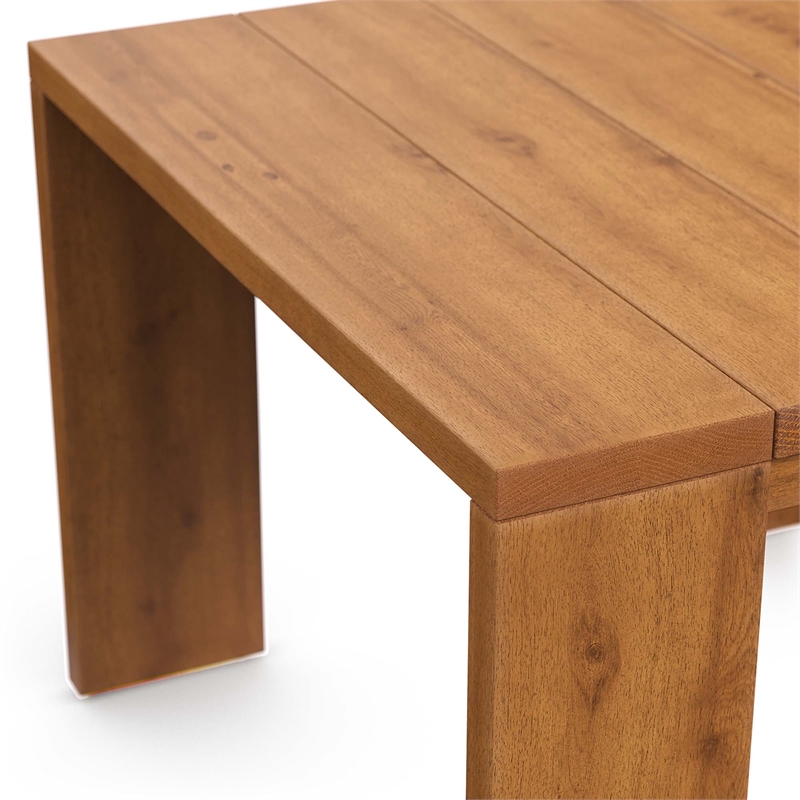 Afuera Living Acacia Wood Outdoor Patio Side Table in Natural Finish