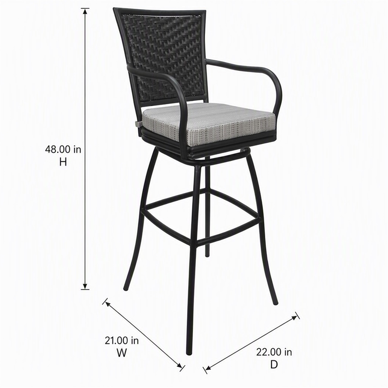 Afuera Living Metal Bar Stool 30