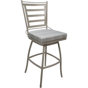 Afuera Living 26&quot Counter Bar Stool with Cream Fabric and Beige Frame