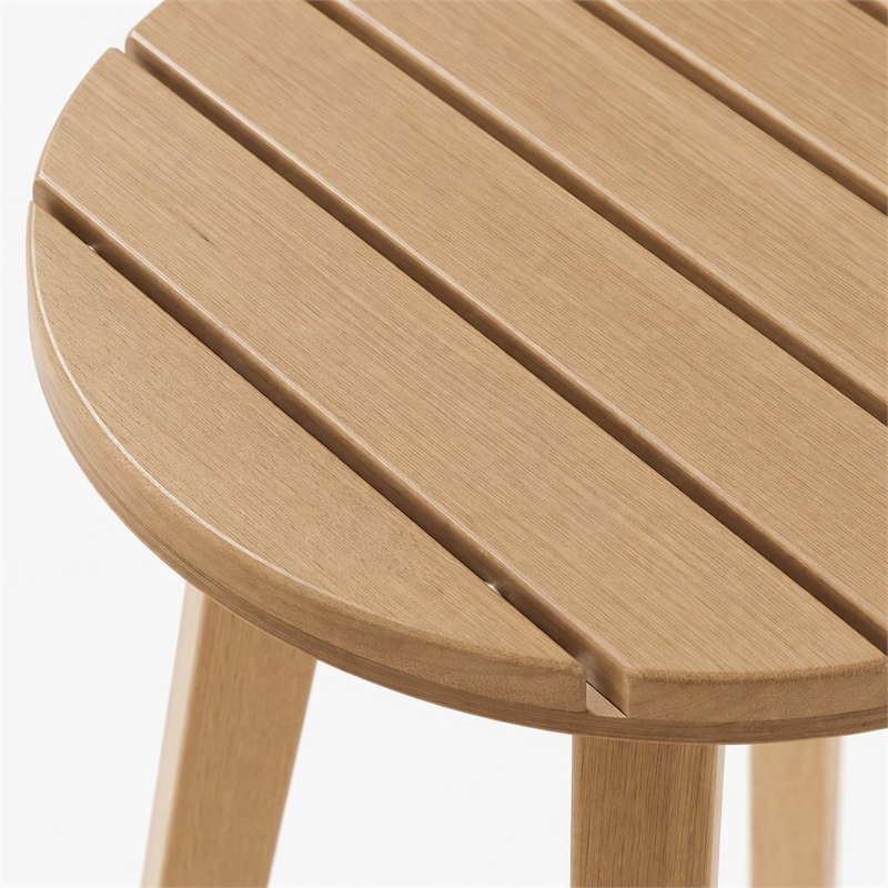 Afuera Living Wood Patio End Table in Natural Acacia Finish