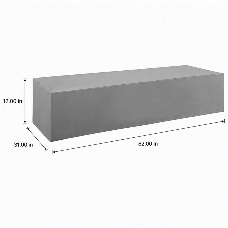 Afuera Living Outdoor Polyester Chaise Cover in Gray with Year-Round Protection