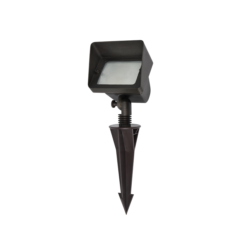 Afuera Living Outdoor 12V Cast Brass Flood Light in Dark Bronze Finish