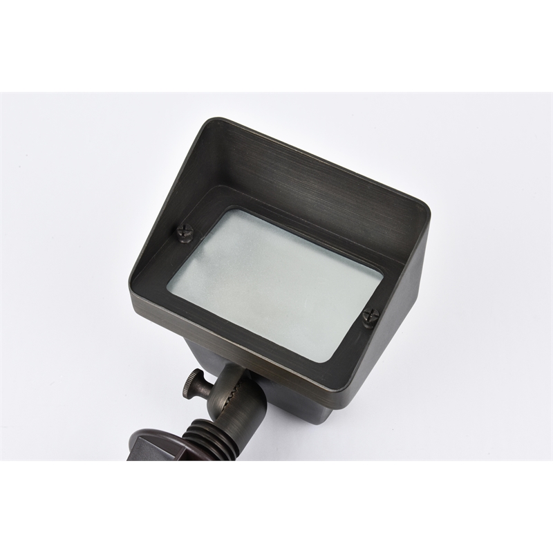 Afuera Living Outdoor 12V Cast Brass Flood Light in Dark Bronze Finish