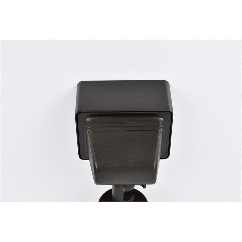 Afuera Living Outdoor 12V Cast Brass Flood Light in Dark Bronze Finish
