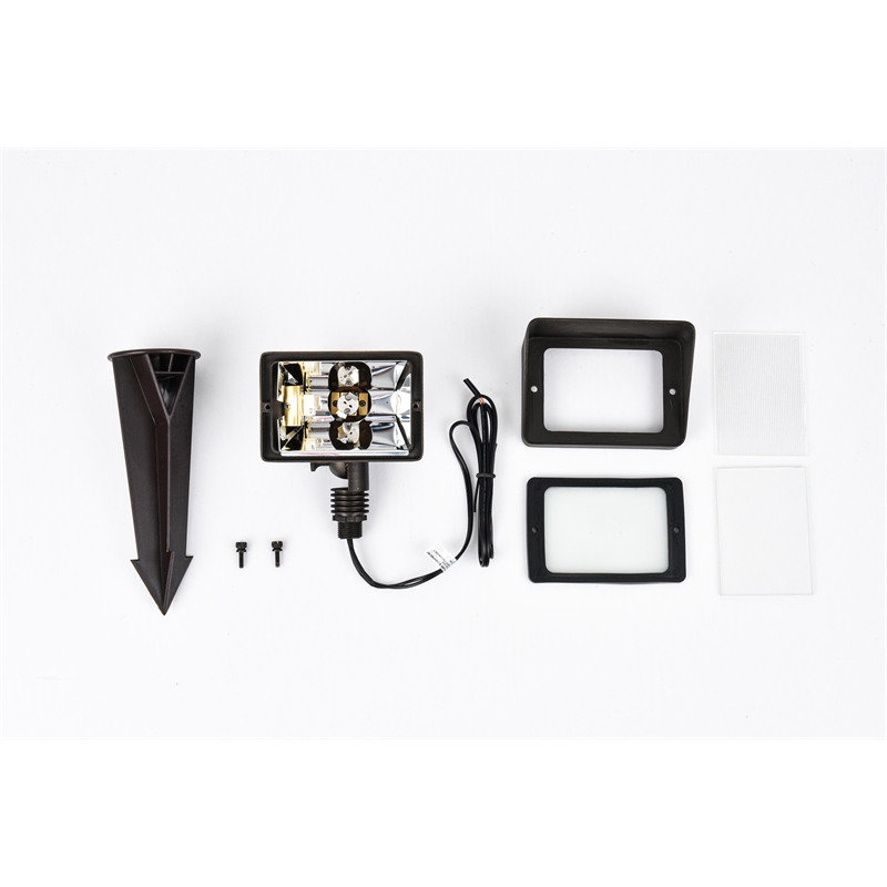 Afuera Living Outdoor 12V Cast Brass Flood Light in Dark Bronze Finish