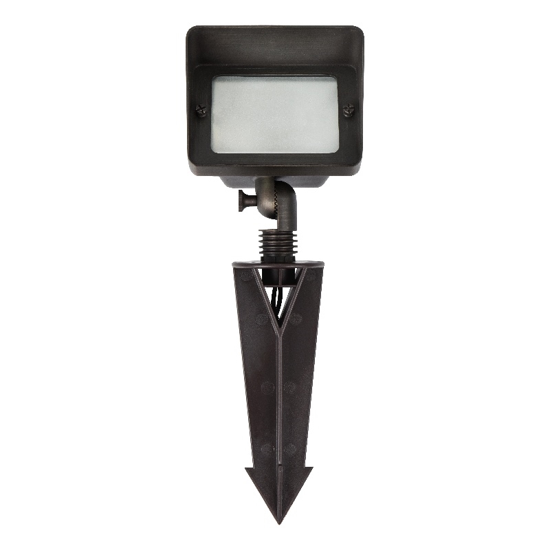 Afuera Living Outdoor 12V Cast Brass Flood Light in Dark Bronze Finish