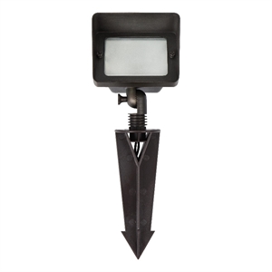 Afuera Living Outdoor 12V Cast Brass Flood Light in Dark Bronze Finish