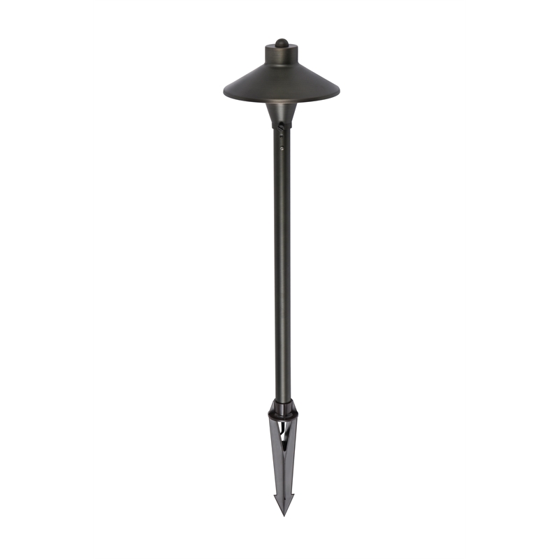 Afuera Living Outdoor Cast Brass Path Light 12V in Dark Bronze 7x24 Inches