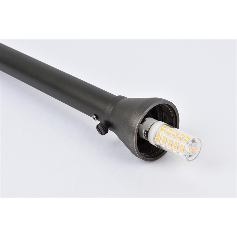Afuera Living Outdoor Cast Brass Path Light 12V in Dark Bronze 7x24 Inches