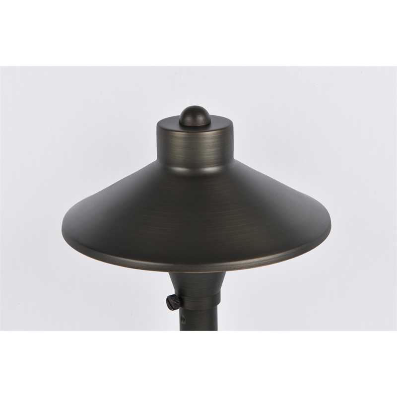 Afuera Living Outdoor Cast Brass Path Light 12V in Dark Bronze 7x24 Inches