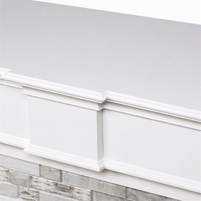 Afuera Living Electric Fireplace with White and Gray Stone Finish