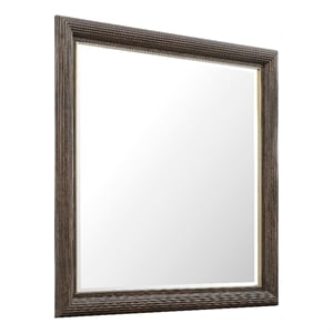 Asher Park Dresser Mirror in Piano Brown Wood by Pulaski Furniture