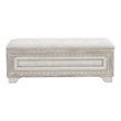 Pulaski Camila Storage Bed Bench in Creamy White