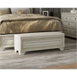 Pulaski Camila Storage Bed Bench in Creamy White