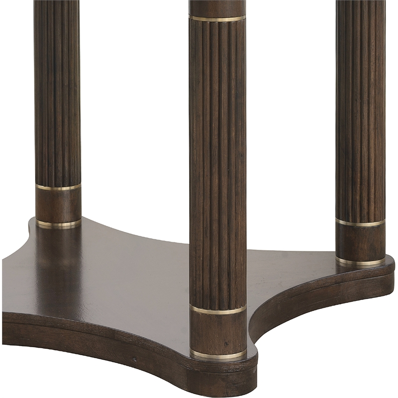 Pulaski Asher Park Round Dining Table in Piano Brown