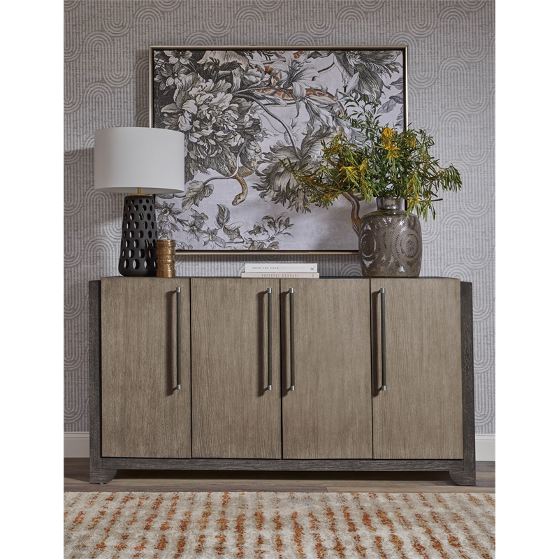 Pulaski Anderson Park Moose Trail And Frontier 4 Door Sideboard in Brown