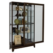 Pulaski Curios 5 Shelf Curio Cabinet with Sliding Door in Deep Brown