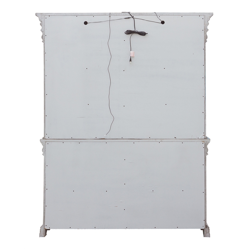 Pulaski Madison Ridge Server With Hutch in Buff Grey