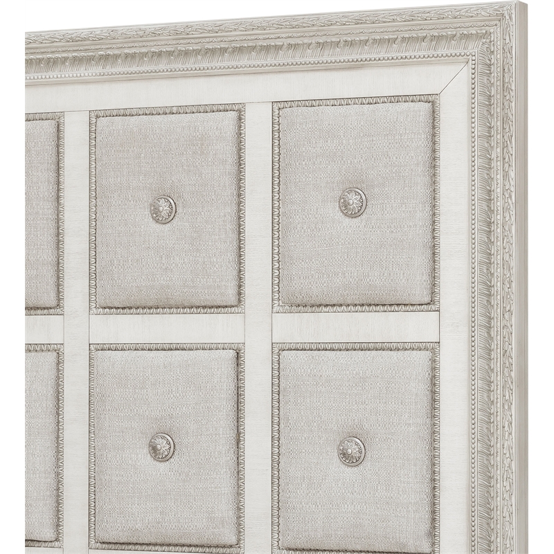 Pulaski Camila King Upholstered Bed in Creamy White