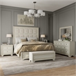 Pulaski Camila King Upholstered Bed in Creamy White