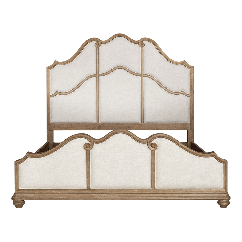 Pulaski Weston Hills Queen Upholstered Bed in Flax Seed
