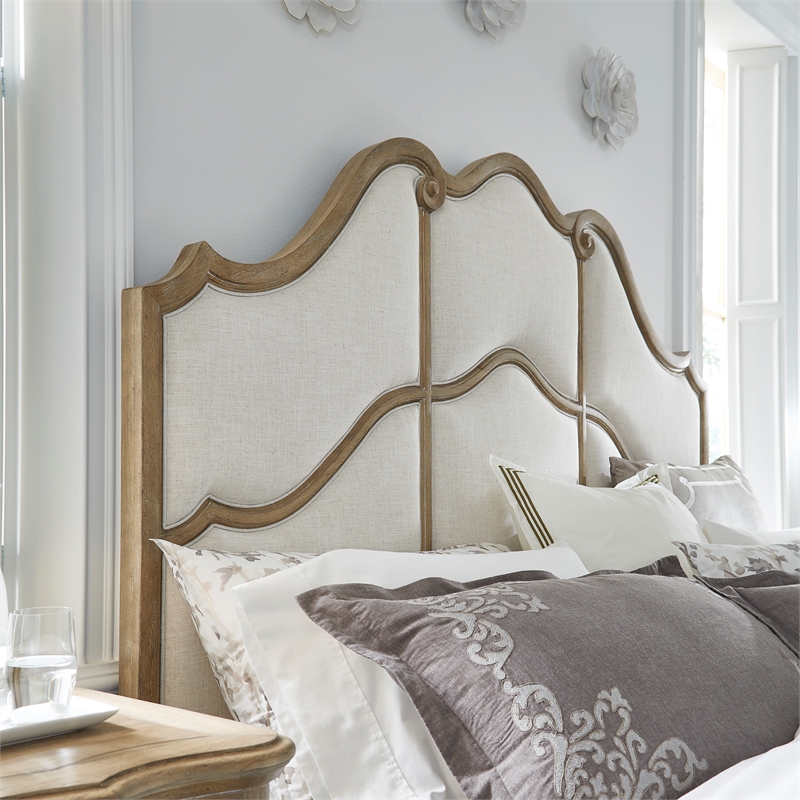 Pulaski Weston Hills Queen Upholstered Bed in Flax Seed