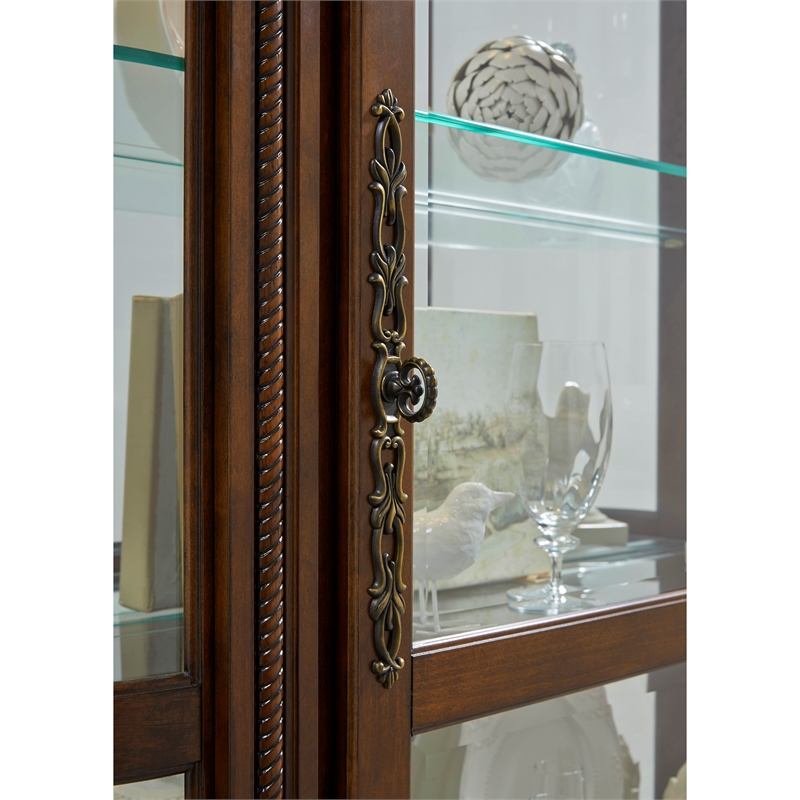 Pulaski Foxcroft Curved End Curio Cabinet in Foxcroft