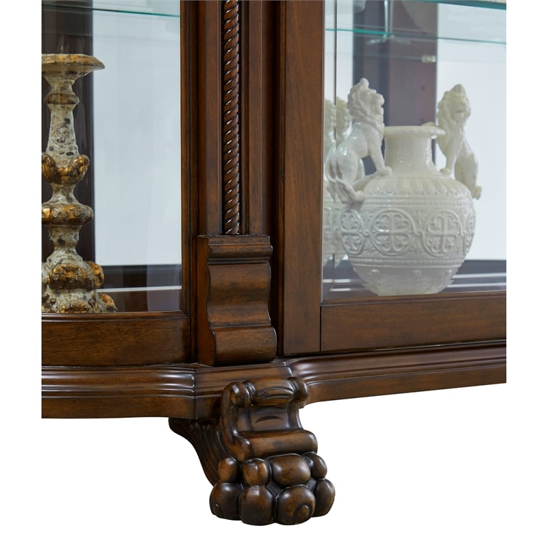 Pulaski Foxcroft Curved End Curio Cabinet in Foxcroft