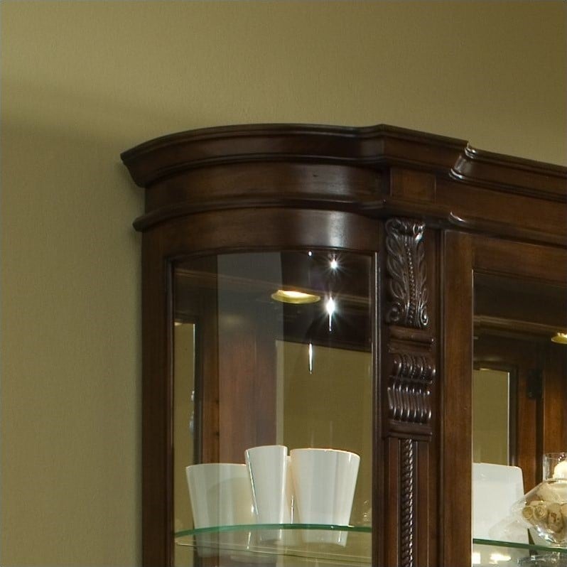 Pulaski Foxcroft Curved End Curio Cabinet in Foxcroft