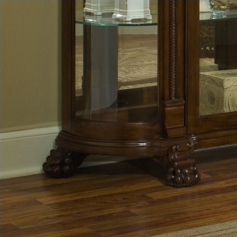 Pulaski Foxcroft Curved End Curio Cabinet in Foxcroft