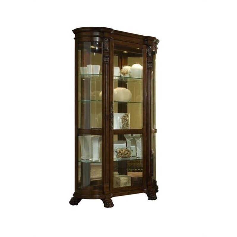 Pulaski Foxcroft Curved End Curio Cabinet in Foxcroft