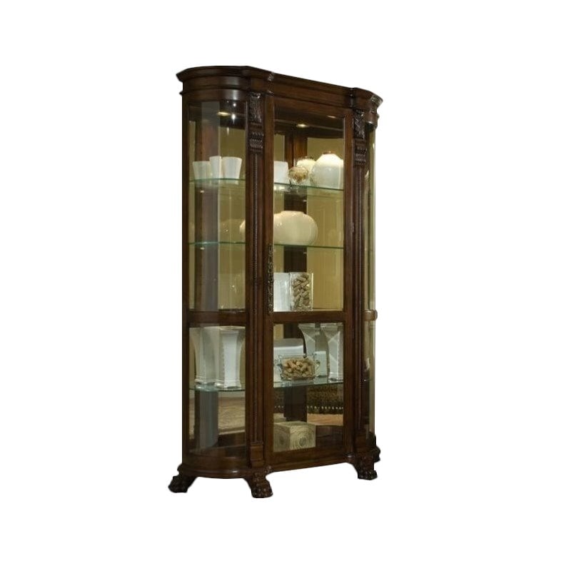 Pulaski Foxcroft Curved End Curio Cabinet in Foxcroft