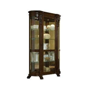 Pulaski Foxcroft Curved End Curio Cabinet in Foxcroft