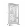 Sliding Glass-Door Curio Cabinet in Brown Honey Finish