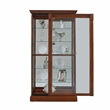 Hardwood Sliding Glass Door Curio Cabinet in Cherry Brown by Pulaski Furniture