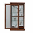 Hardwood Sliding Glass Door Curio Cabinet in Cherry Brown by Pulaski Furniture