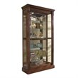 Hardwood Sliding Glass Door Curio Cabinet in Cherry Brown by Pulaski Furniture