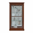 Hardwood Sliding Glass Door Curio Cabinet in Cherry Brown by Pulaski Furniture
