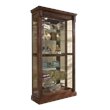 Hardwood Sliding Glass Door Curio Cabinet in Cherry Brown by Pulaski Furniture