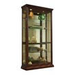 Hardwood Sliding-Door Curio Cabinet in Cherry Brown by Pulaski Furniture