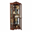 Hardwood Corner Curio Cabinet in Brown Cherry Finish by Pulaski Furniture