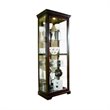 Wood-Framed Sliding Door Curio Cabinet in Chocolate Brown by Pulaski Furniture