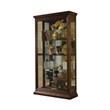 Poplar Wood Sliding-Door Curio in a Rich Brown Finish by Pulaski Furniture